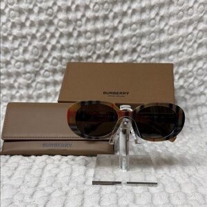 Burberry Plaid and Black Sunglasses